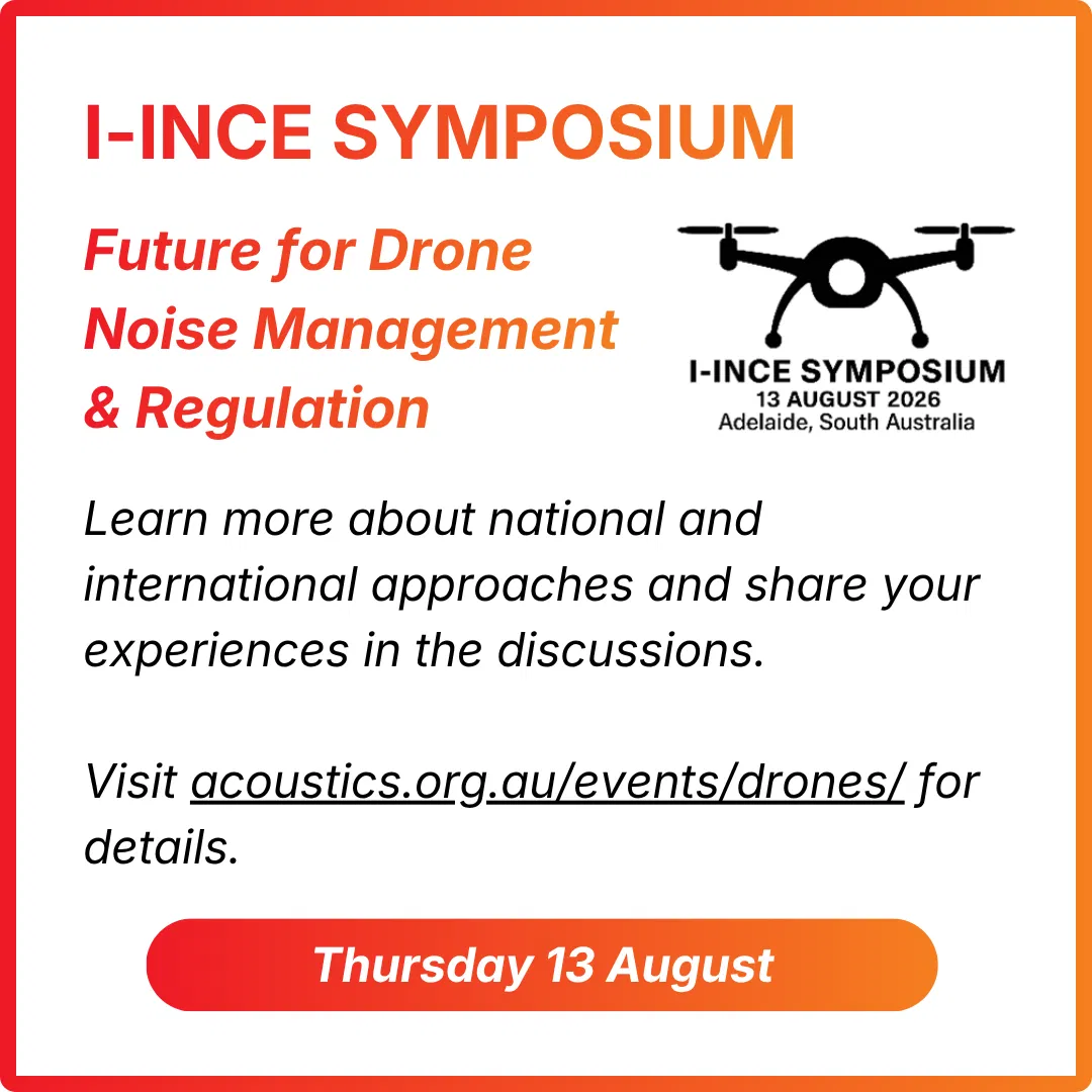 I-INCE Symposium &mdash; Future for Drone Noise Management & Regulation, jueves 13 de agosto