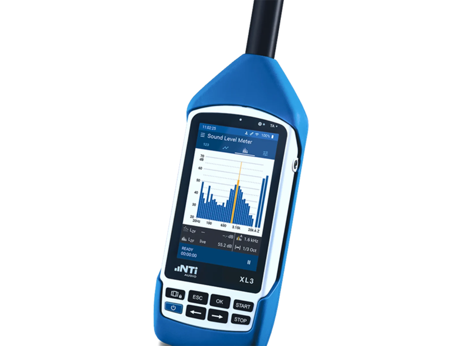 El sonómetro analizador XL3 de NTi Audio, con pantalla táctil de 4,3